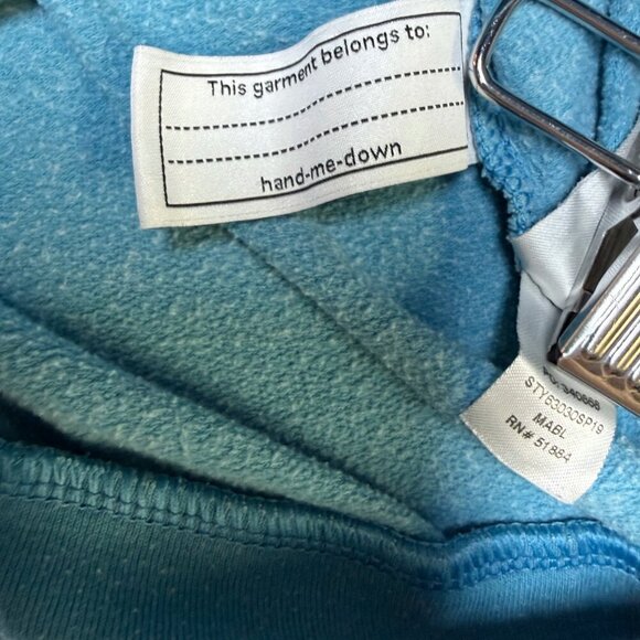 Patagonia Girls Fitz Roy Rainbow Hoodie Aqua Blue M GUC - Picture 12 of 13